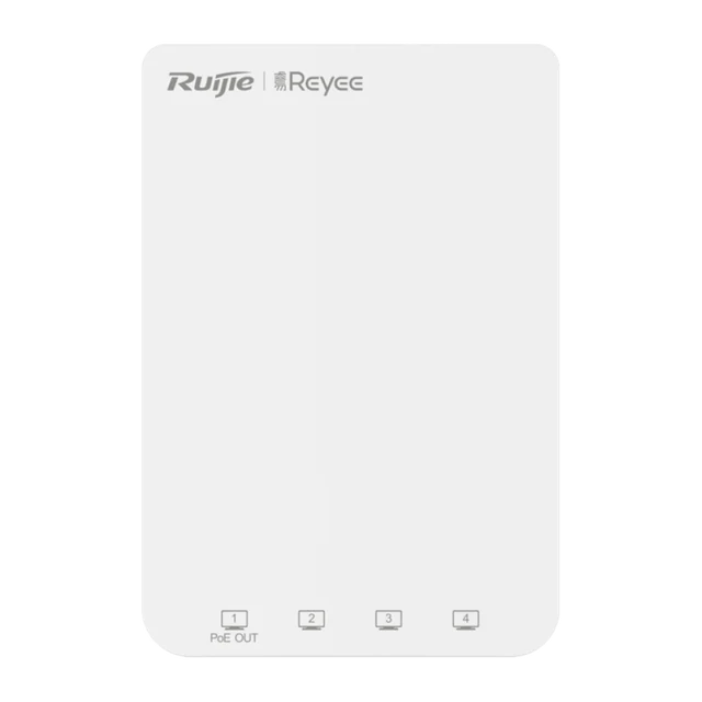 RG-RAP1200(P) &ndash; Reyee Wi-Fi 5 1267 Mbps In-Wall Access Point, 5-Port Gigabit, PoE Pass-through