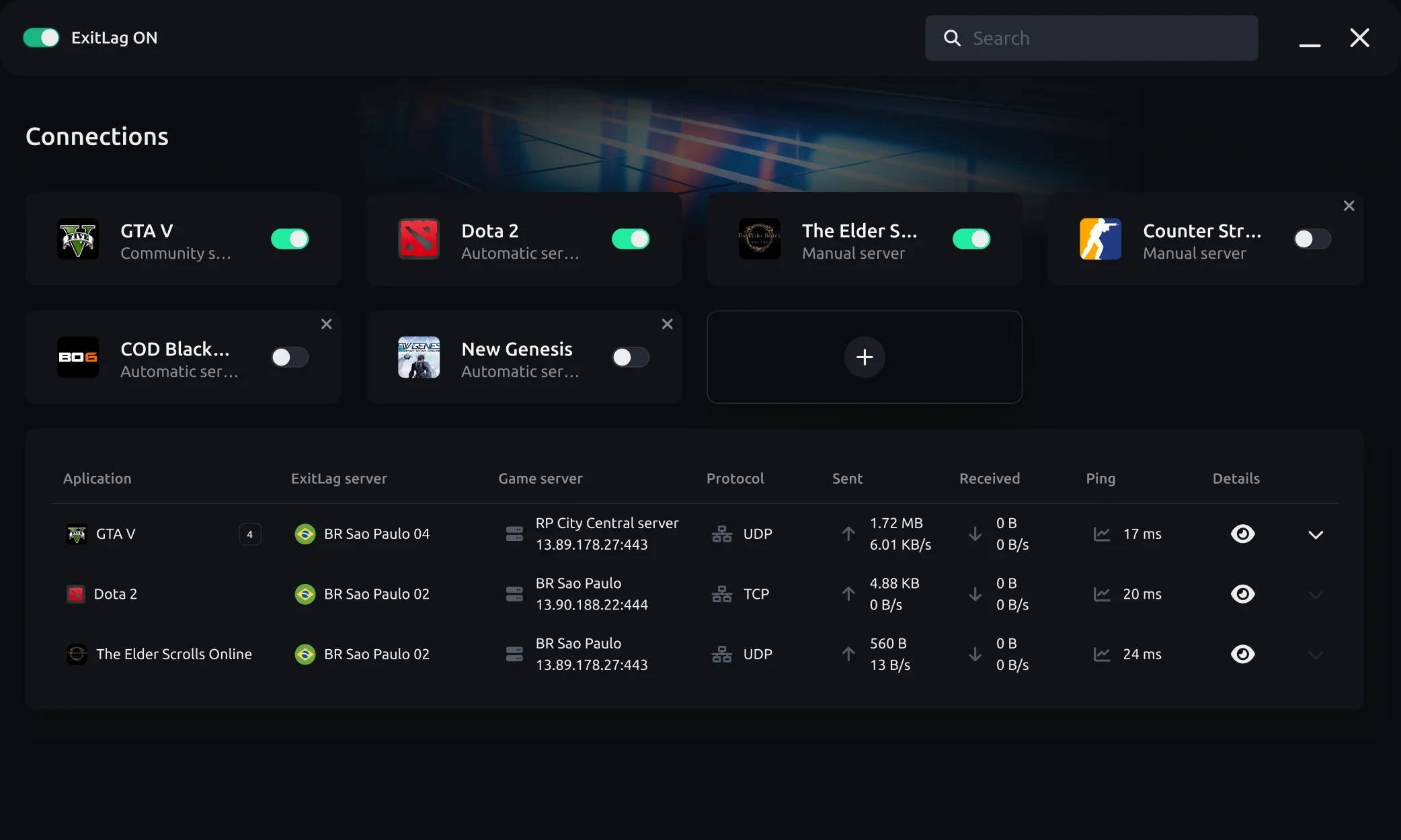 ExitLag app &ndash; AI route optimisation