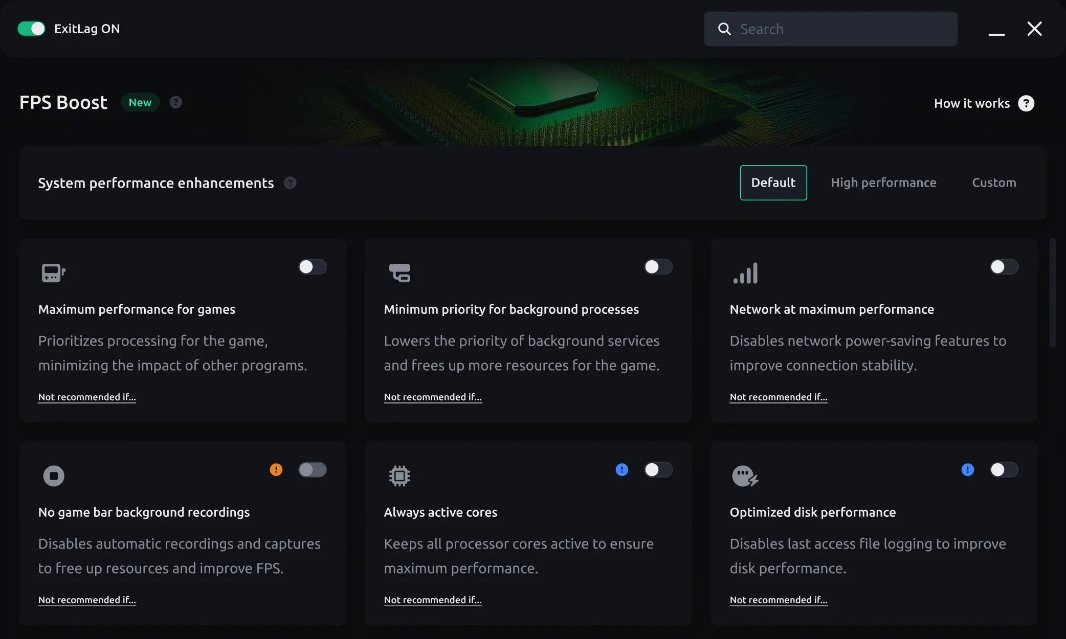 ExitLag app &ndash; Performance boost