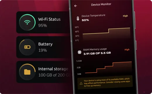 ExitLag mobile device monitor