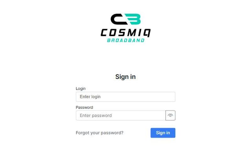 Cosmiq portal — sign in